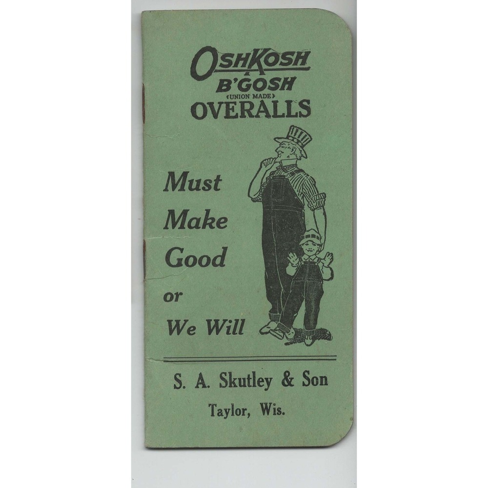 Vtg OshKosh B'Gosh Overalls Advertising Booklet Taylor Wisconsin - Picture 2 of 2